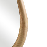 Pasqyrë ovale Baloa pakoworld mdf në nuancë natyrale 44x4x80cm