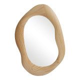 Pasqyrë ovale Enola pakoworld mdf në nuancë natyrale 54x2.5x80cm