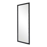 Pasqyrë druri Ledalo pakoworld në nuancë të zezë 45x4.5x130cm