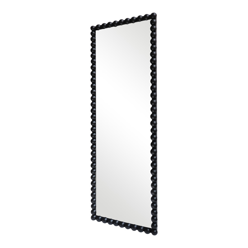 Pasqyrë druri Ledalo pakoworld në nuancë të zezë 45x4.5x130cm