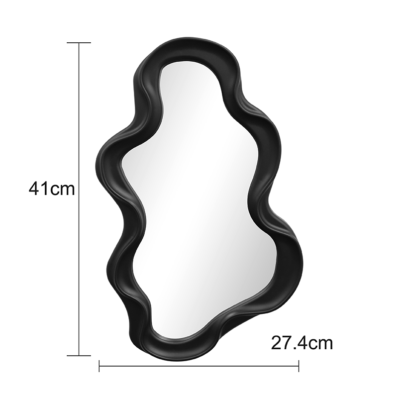 Pasqyrë Liquid pakoworld pp në nuancë të zezë 26x2.7x39cm
