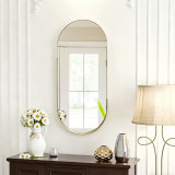 Pasqyrë Asteria pakoworld MDF ari me metal ari 45x5x105cm