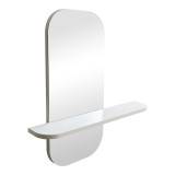 pasqyrë Lunaria pakoworld e bardhë MDF 60x11.5x60cm