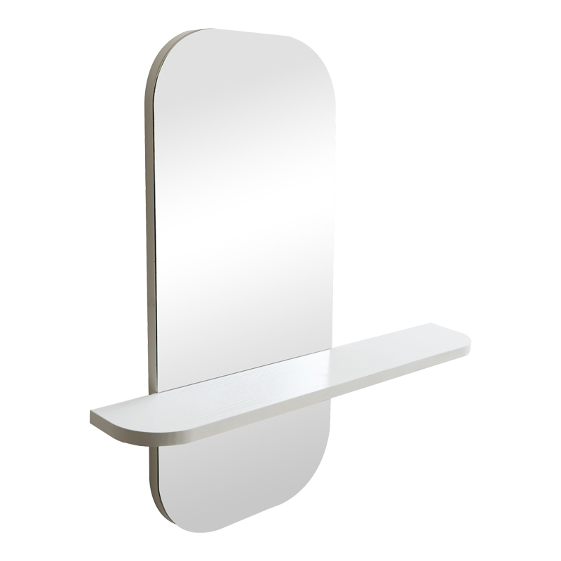 pasqyrë Lunaria pakoworld e bardhë MDF 60x11.5x60cm