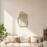 Pasqyrë Evanthia pakoworld MDF me përfundim natyral 36x1.2x56cm