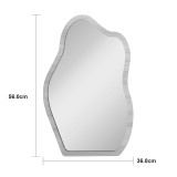 Pasqyrë Evanthia pakoworld MDF me përfundim natyral 36x1.2x56cm