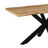 Tavolinë Gilman pakoworld MDF në ngjyrë SONOMA-e zezë 150x90x75cm
