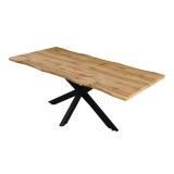 Tavolinë Gilman pakoworld MDF në ngjyrë SONOMA-e zezë 180x90x75cm.