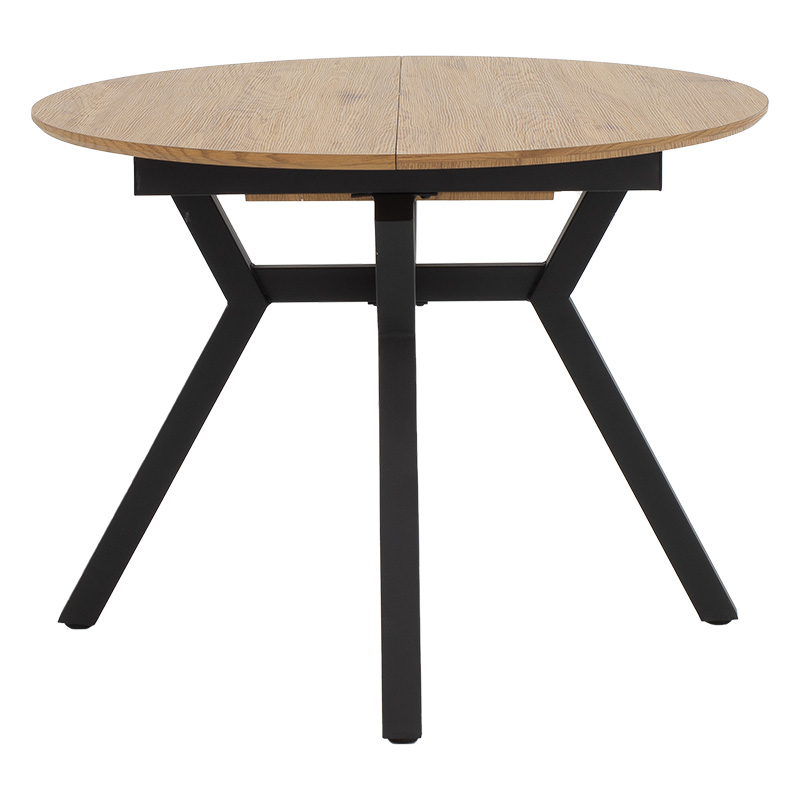 Tavolinë e zgjerueshme Frances pakoworld MDF në ngjyrë sonoma-e zezë 100-140x100x75cm