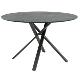 Tavolinë ngrënieje Cerco pakoworld MDF e zezë D120x75cm