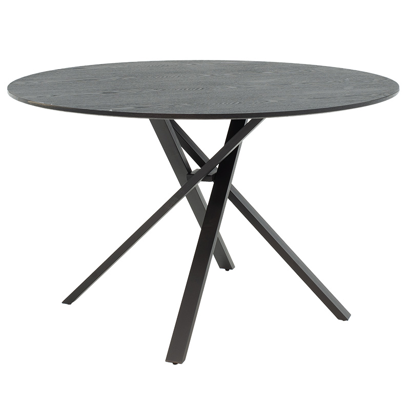 Tavolinë ngrënieje Cerco pakoworld MDF e zezë D120x75cm