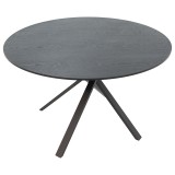 Tavolinë ngrënieje Cerco pakoworld MDF e zezë D120x75cm