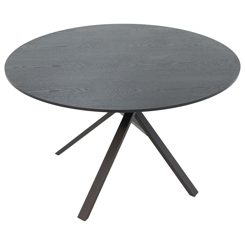 Tavolinë ngrënieje Cerco pakoworld MDF e zezë D120x75cm