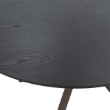 Tavolinë ngrënieje Cerco pakoworld MDF e zezë D120x75cm