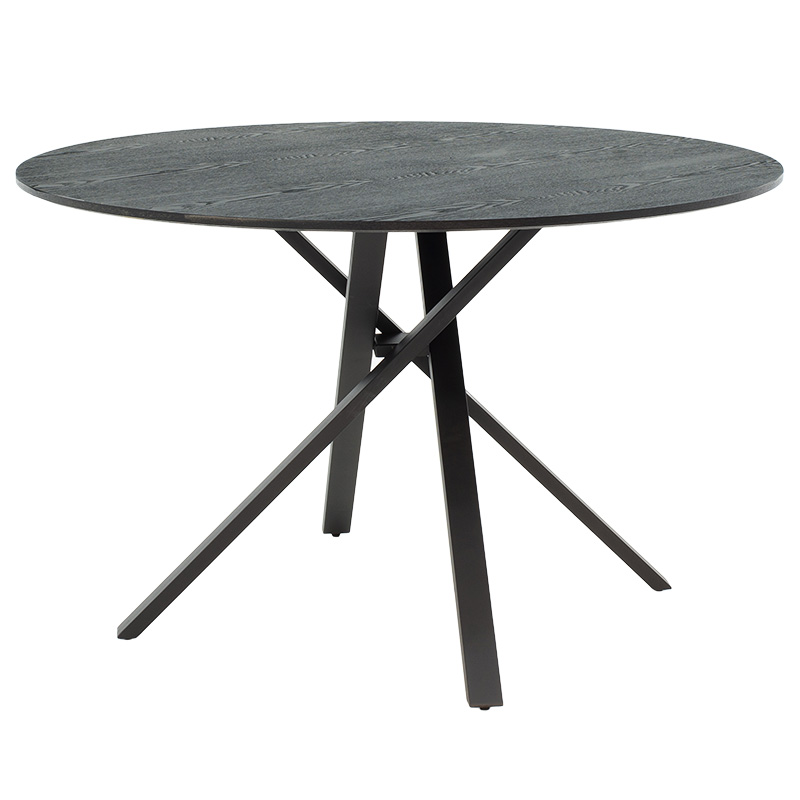 Tavolinë ngrënieje Cerco pakoworld MDF e zezë D120x75cm