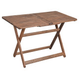 Set ngrënieje Retto 5 copë dru masiv ahu arrë-ngjyrë e kuqe e errët 120x75x71cm