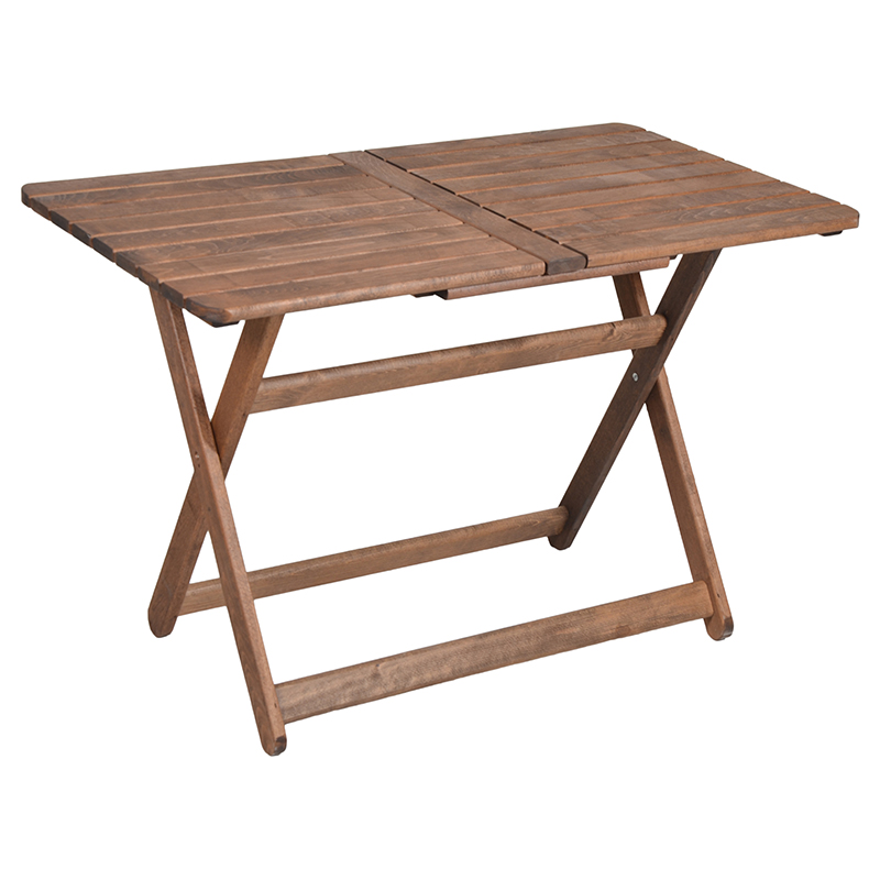 Set ngrënieje Retto 5 copë dru masiv ahu arrë-ngjyrë e kuqe e errët 120x75x71cm