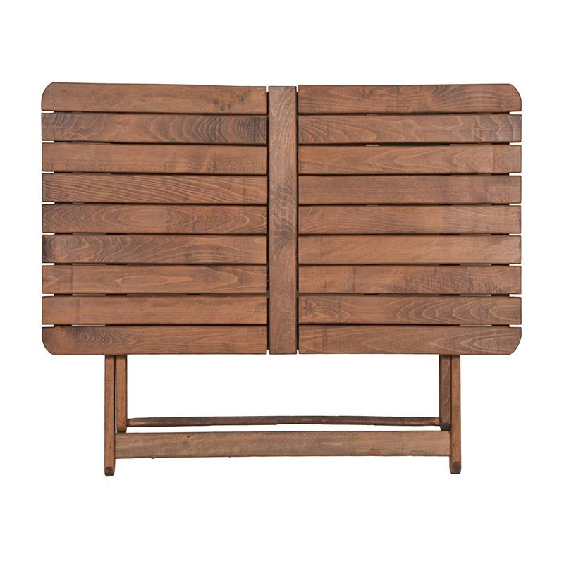 Set ngrënieje Retto 5 copë dru masiv ahu arrë-ngjyrë e kuqe e errët 120x75x71cm