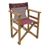 Tavolinë ngrënieje Retto set me 3 pjesë dru ahu masiv arrë-PVC ngjyrë vishnje 70x70x71cm