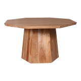 Tavolinë kafeje Octagon pakoworld prej druri akacie në nuancë natyrale D80x45cm