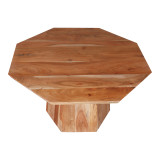 Tavolinë kafeje Octagon pakoworld prej druri akacie në nuancë natyrale D80x45cm