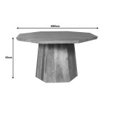 Tavolinë kafeje Octagon pakoworld prej druri akacie në nuancë natyrale D80x45cm