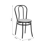 Karrige Vienna pakoworld PE rattan bezhë-metal ekru