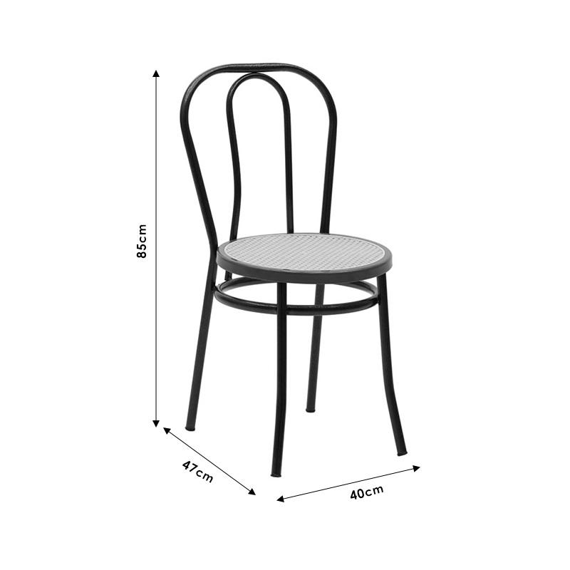 Karrige Vienna pakoworld PE rattan bezhë-metal ekru