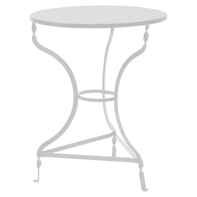 Tavolinë Noah Zappeion pakoworld metal i bardhë Φ58x72cm