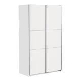 Dollap me dy dyer me dyer rrëshqitëse Kawen pakoworld i bardhë 116.5x60x203cm