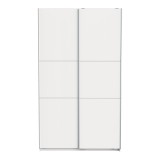 Dollap me dy dyer me dyer rrëshqitëse Kawen pakoworld i bardhë 116.5x60x203cm