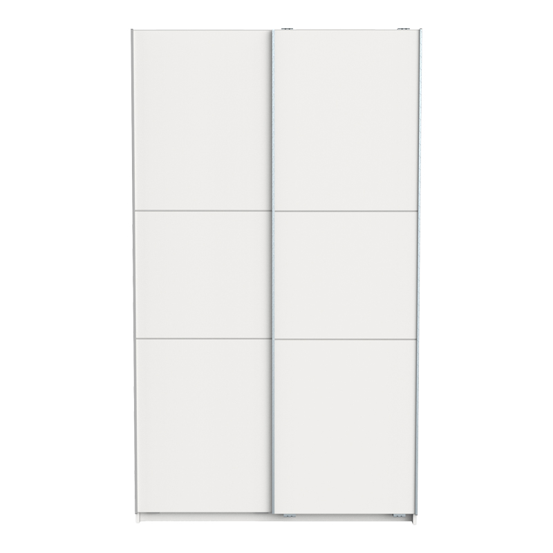 Dollap me dy dyer me dyer rrëshqitëse Kawen pakoworld i bardhë 116.5x60x203cm