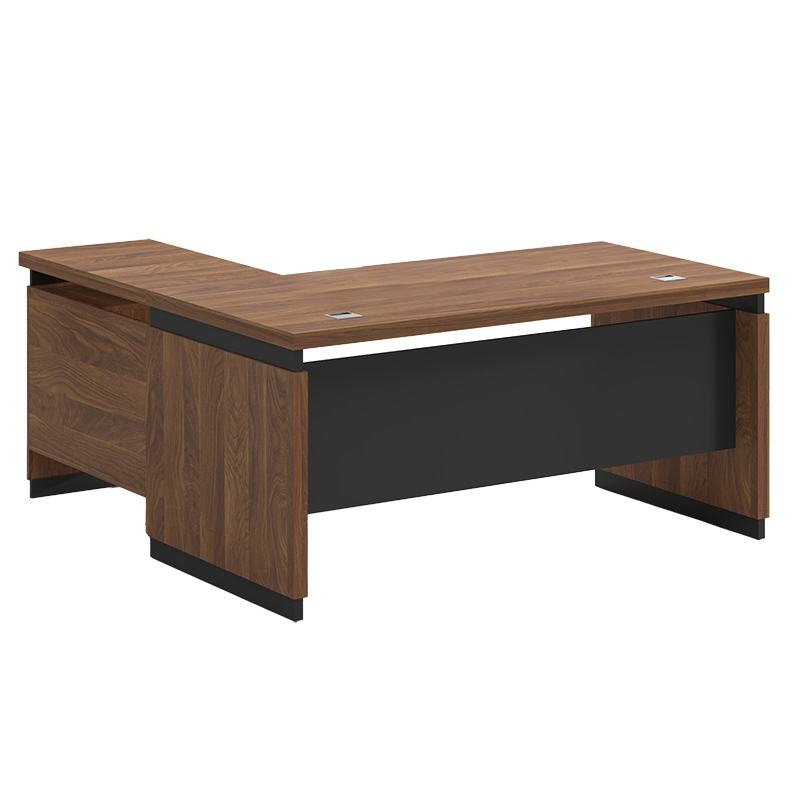 Zyrë profesionale e kthyeshme Oscar pakoworld arrë-antracit 180x170x76cm