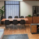 Tavolinë konferencash profesionale Oscar pakoworld 5cm arrë-antracit 240x120x76cm
