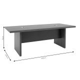 Tavolinë konferencash profesionale Oscar pakoworld 5cm arrë-antracit 240x120x76cm