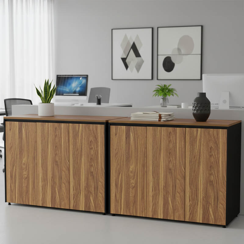 Komodina të ulëta profesionale Oscar pakoworld arrë-antracit 240x40x80cm