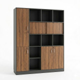 Bibliotekë profesionale Bokanza pakoworld arrë-antracit 160x40x200cm