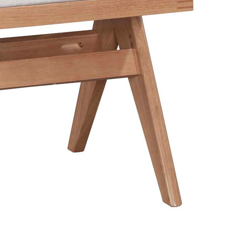 Karrige Winslow pakoworld dru rubberwood arrë e çelur-pvc rattan natyral-pëlhurë gri