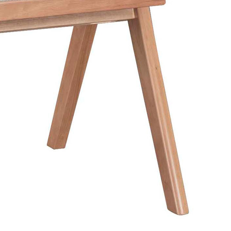 Fotel Winslow pakoworld dru rubberwood arrë e çelur-pvc rreth natyral-stof gri