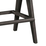 Stol bari Winslow pakoworld dru gome i zi-pvc rattan natyral-pëlhurë gri 44.5x46x98cm