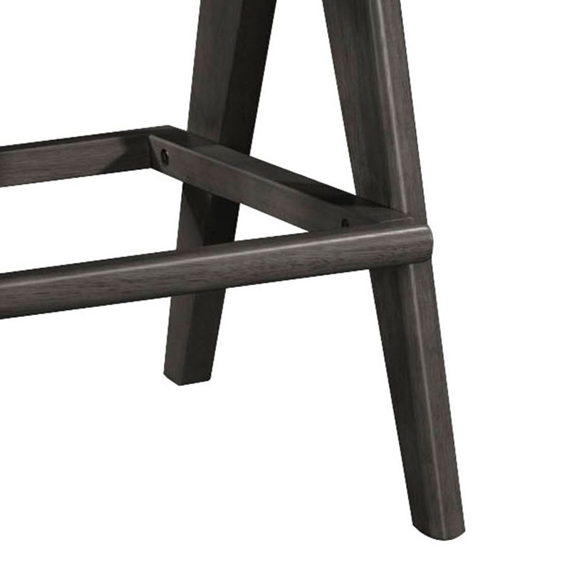 Stol bari Winslow pakoworld dru gome i zi-pvc rattan natyral-pëlhurë gri 44.5x46x98cm