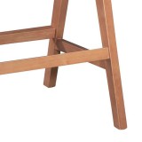 Stol bari me krahë Winslow pakoworld dru rubberwood arrë e lehtë-pvc rattan natyral-copë gri