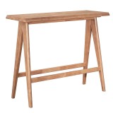 Set ngrënieje Winslow Ι pakoworld set 7 pjesë dru kauçuk arrë e çelur 120x45x100cm