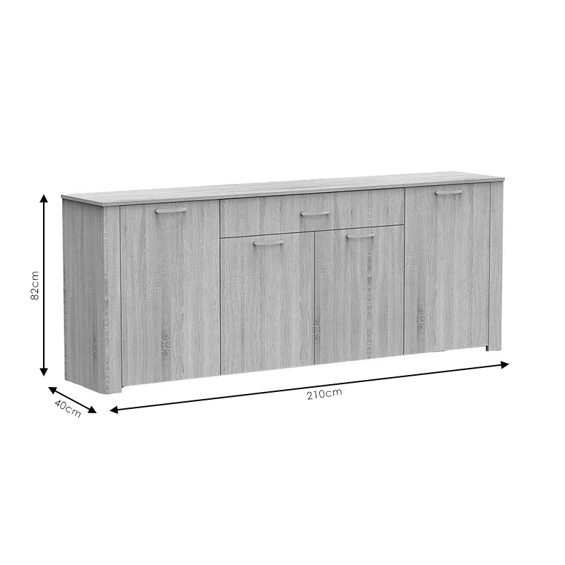 Bufe Kinley pakoworld sonoma 210x40x82cm