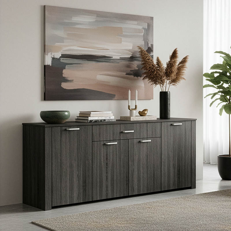 Bufe Kinley pakoworld gri-wenge 210x40x82cm