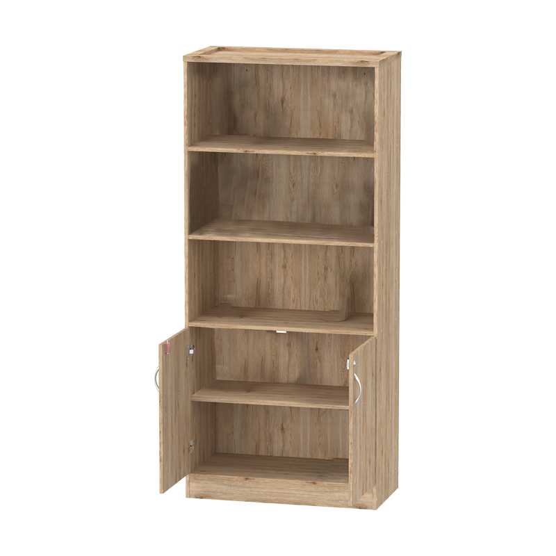 Bibliotekë Anze pakoworld melamine natyrale 80x40x180cm