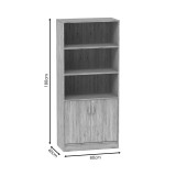 Bibliotekë Anze pakoworld melamine natyrale 80x40x180cm