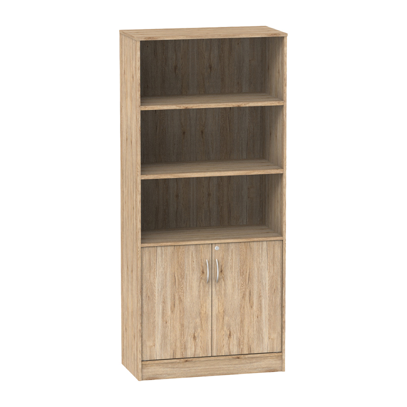 Bibliotekë Anze pakoworld melamine natyrale 80x40x180cm