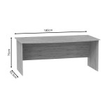 Tavolinë pune Anze pakoworld melamine natyrale 180x93.5x75cm