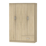 Dollap me katër dyer Karter pakoworld melaminë SONOMA 121x48x180cm